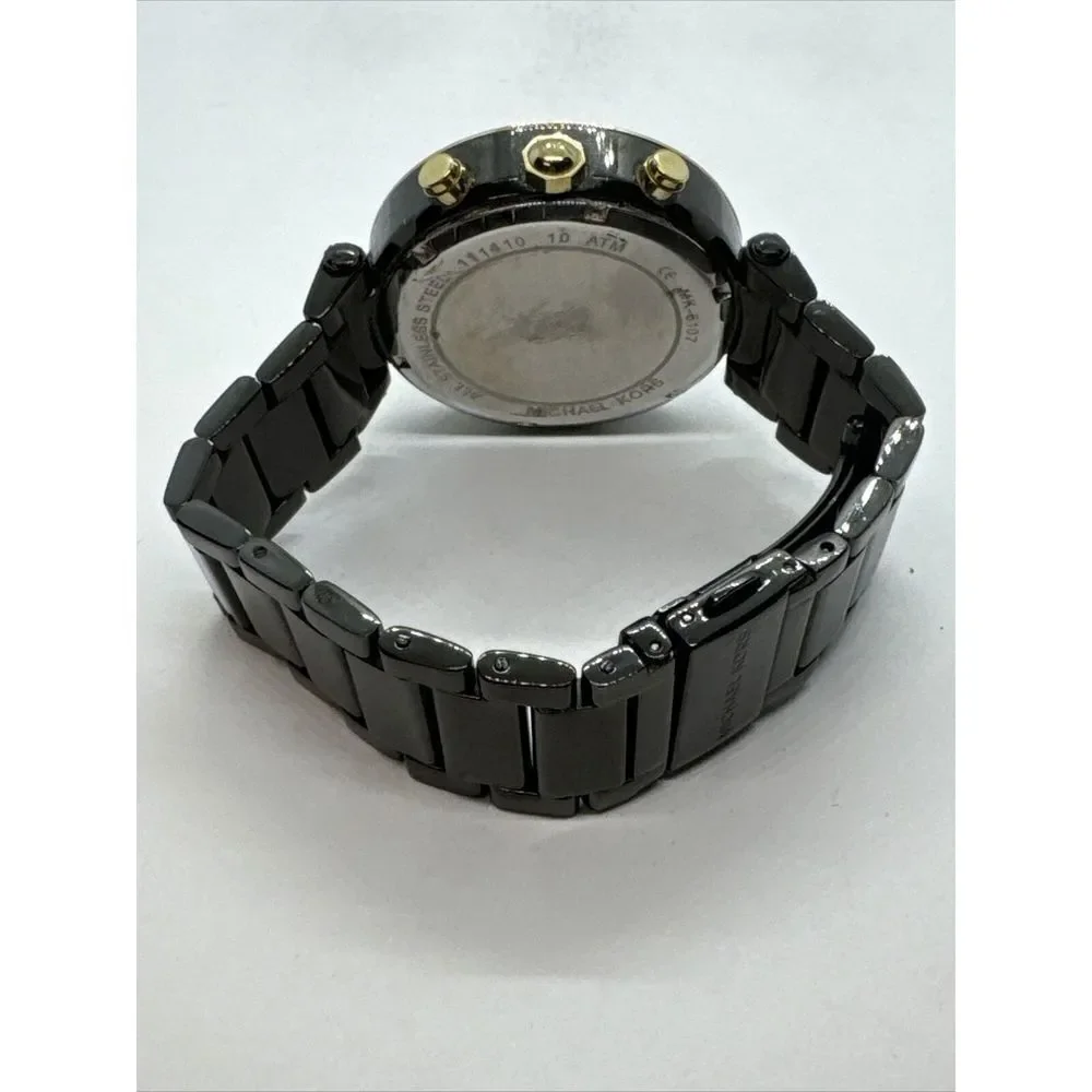 Michael Kors Parker MK6107 Womens Black Stainless Steel Analog Dail Watch JNA440